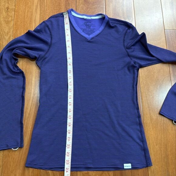 Patagonia Women's Capilene 2 Lightweight Polartec Top Purple Striped size M - Picture 7 of 8